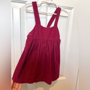 Carter's Burgundy Corduroy Overall Dress 100% Cotton